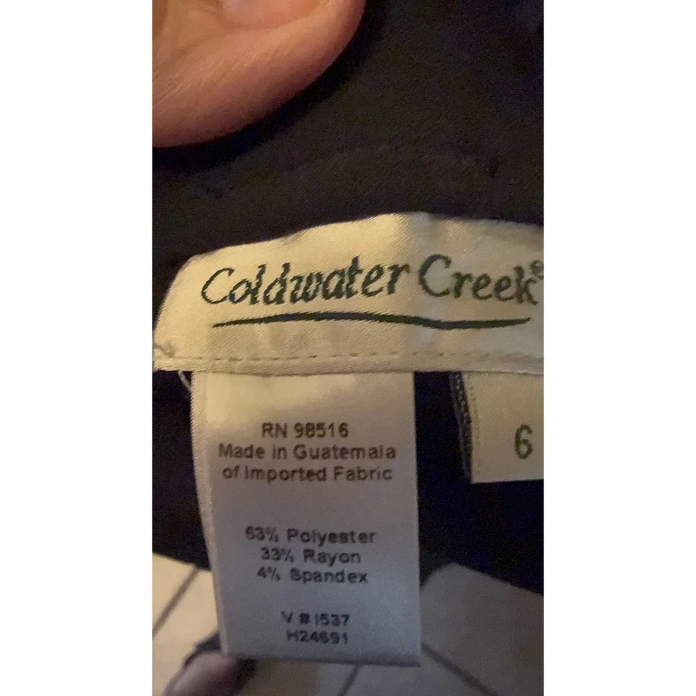 Coldwater Creek‎ Black Gored Maxi Skirt Womens 6 A-Line Flowy Stretch H24691